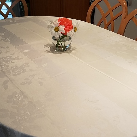 White rectangular tablecloth